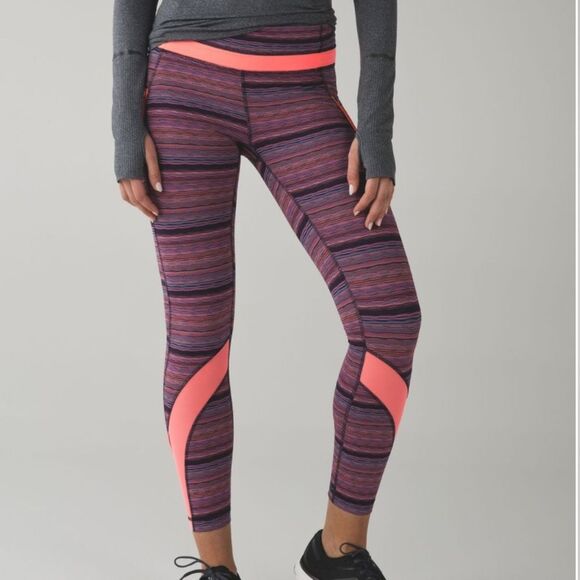 Lululemon Inspire Tight II Space Dye Twist Naval Blue 4 - Picture 1 of 11